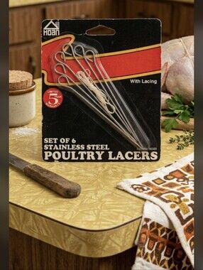 Vintage Collectible Set of 6 Hoan Poultry Lacers Unopened, sealed never opened